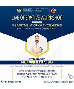 Datta meghe Award with Dr Supreet Bajwa, Hip & Knee Replacement Surgeon, Mumbai, India